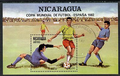 Nicaragua 1982 Football World Cup Championships (2nd issue) m/sheet cto used, SG MS 2332, stamps on sport    football