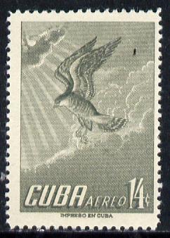 Cuba 1956 Hawk 14c (from Air set) unmounted mint SG 774, stamps on birds, stamps on birds of prey