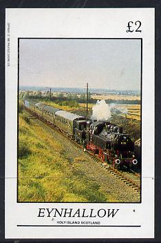 Eynhallow 1982 Steam Locos #10 imperf deluxe sheet (Â£2 value) unmounted mint, stamps on railways