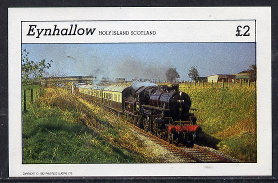 Eynhallow 1982 Steam Locos #11 imperf deluxe sheet (Â£2 value) unmounted mint, stamps on railways