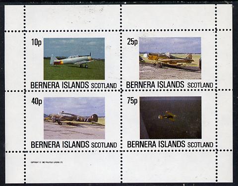 Bernera 1982 Aircraft #02 perf  set of 4 values (10p to 75p) unmounted mint, stamps on aviation