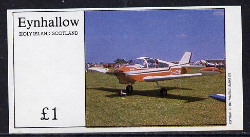 Eynhallow 1982 Light Aircraft #3 imperf souvenir sheet (Â£1 value) unmounted mint, stamps on aviation