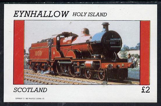 Eynhallow 1982 Steam Locos #13 imperf deluxe sheet (Â£2 value) unmounted mint, stamps on railways