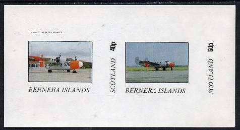 Bernera 1982 Aircraft #03 imperf  set of 2 values (40p & 60p) unmounted mint , stamps on aviation