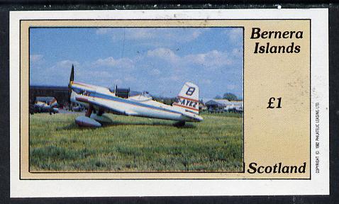 Bernera 1982 Aircraft #05 imperf souvenir sheet (Â£1 value) unmounted mint, stamps on aviation