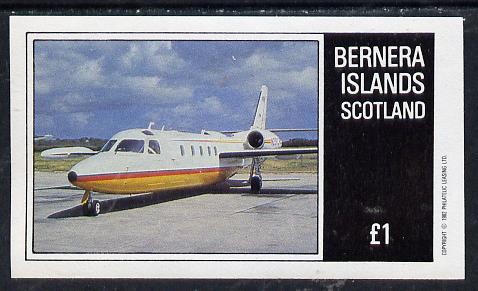 Bernera 1982 Jets imperf souvenir sheet (Â£1 value) unmounted mint, stamps on aviation