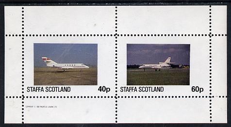 Staffa 1982 Jets #1 perf  set of 2 values (40p & 60p) unmounted mint, stamps on aviation