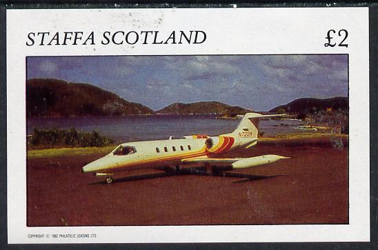 Staffa 1982 Jets #1 imperf deluxe sheet (Â£2 value) unmounted mint, stamps on aviation
