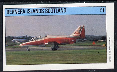 Bernera 1982 Aircraft #06 imperf souvenir sheet (Â£1 value) unmounted mint, stamps on aviation