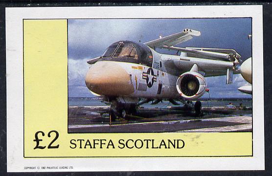Staffa 1982 Jets #2 imperf deluxe sheet (Â£2 value) unmounted mint, stamps on aviation