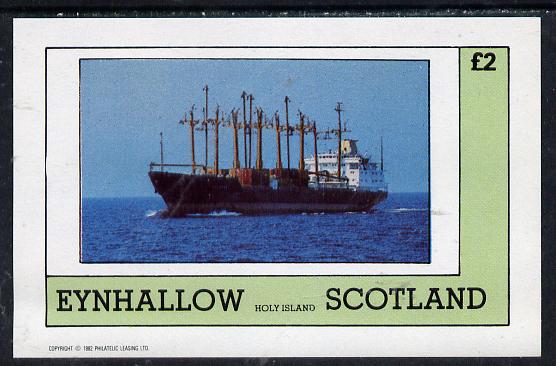 Eynhallow 1982 Merchant Ships imperf deluxe sheet (Â£2 value) unmounted mint, stamps on ships