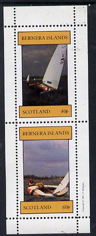 Bernera 1981 Yachts #1 perf  set of 2 values (40p & 60p) unmounted mint, stamps on ships    yachts      sailing