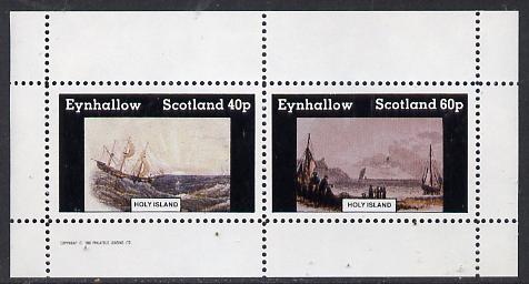 Eynhallow 1982 Paintings of Ships perf  set of 2 values (40p & 60p) unmounted mint, stamps on arts   ships