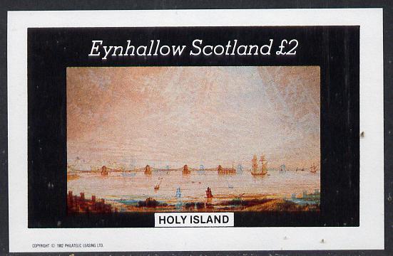 Eynhallow 1982 Paintings of Ships imperf deluxe sheet (Â£2 value) unmounted mint, stamps on arts   ships