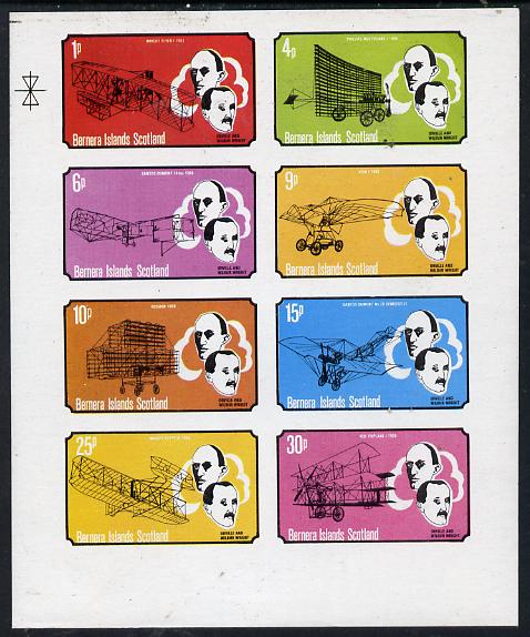 Bernera 1979 Flight Anniversary of Wright Brothers imperf  set of 8 values (1p to 30p) unmounted mint, stamps on aviation