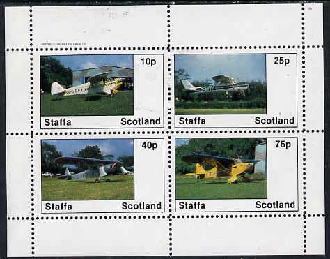 Staffa 1982 Light Aircraft #2 perf  set of 4 values unmounted mint, stamps on aviation