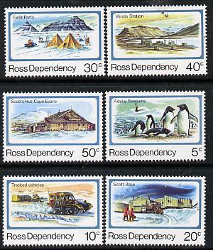 Ross Dependency 1982 Antarctic Scenes set of 6 unmounted mint, SG 15-20*, stamps on polar