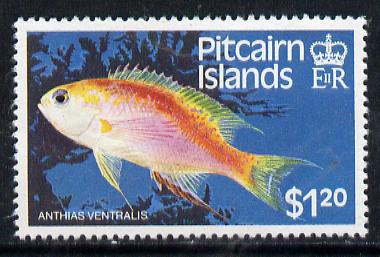 Pitcairn Islands 1984 Fish $1.20 with wmk s/ways inverted SG 257w unmounted mint*, stamps on fish     marine-life