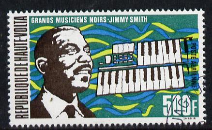 Upper Volta 1972 Famous Negro Musicians 500f Jimmy Smith (Jazz Organist) fine used, SG 367, stamps on music, stamps on jazz