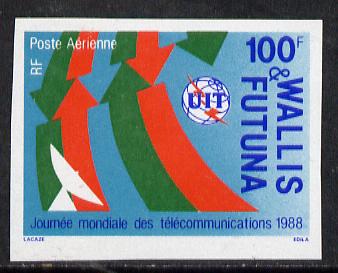 Wallis & Futuna 1988 World Telecommunications Day imperf proof from limited printing, as SG 532*, stamps on communications