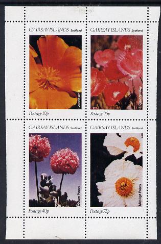 Gairsay 1979 Poppies perf  set of 4 values (10p to 75p) unmounted mint, stamps on flowers