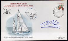 Australia 1974 British Army Round the World Yacht race cover carried on board British Soldier during stage 2 (Cape Town to Sydney) bearing Australian 7c Agate stamp with ..., stamps on militaria    yacht    minerals       sailing