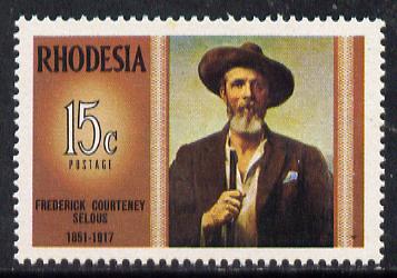 Rhodesia 1971 Famous Rhodesians (5th Series) Frederick Selous (Hunter, Explorer & Pioneer) unmounted mint, SG 458*, stamps on hunting, stamps on explorers, stamps on personalities