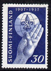 Finland 1957 50th Anniversary of Scout Movement unmounted mint, SG 572*, stamps on scouts