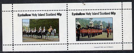 Eynhallow 1981 Uniforms (Horseguards & Grenadiers) perf  set of 2 values (40p & 60p) unmounted mint, stamps on militaria, stamps on uniforms, stamps on horses
