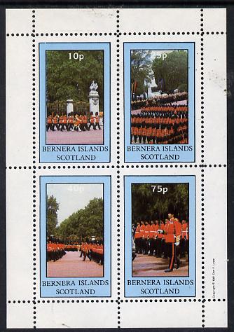 Bernera 1981 Uniforms (Guardsmen) perf  set of 4 values (10p to 75p) unmounted mint, stamps on militaria, stamps on uniforms