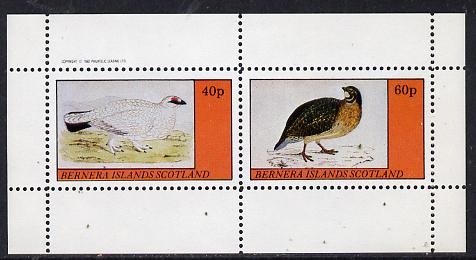 Bernera 1982 Game Birds #1 perf  set of 2 values (40p & 60p) unmounted mint, stamps on birds     game