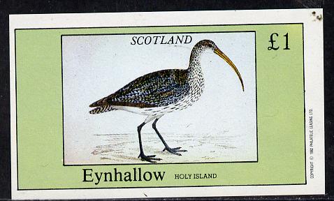 Eynhallow 1982 Waders #3 imperf souvenir sheet (Â£1 value) unmounted mint, stamps on , stamps on  stamps on birds