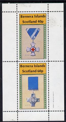 Bernera 1982 Medals (Red Cross & George Cross) perf  set of 2 values (40p & 60p) unmounted mint, stamps on militaria    red cross     medals