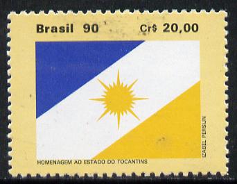 Brazil 1990 State of Tocantines (Flag) SG 2432*, stamps on flags