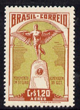 Brazil 1947 Homage to Santos Dumont (aviation pioneer) unmounted mint SG 749, stamps on aviation