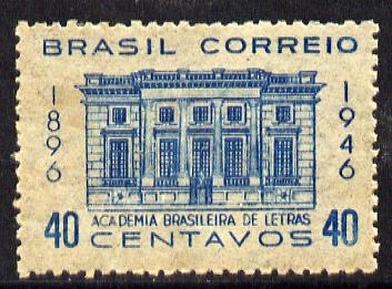 Brazil 1946 Academy of Arts unmounted mint, SG 737*, stamps on arts, stamps on buildings