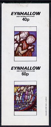 Eynhallow 1981 Stained Glass Windows imperf  set of 2 values (40p & 60p) unmounted mint, stamps on arts    churches    stained glass