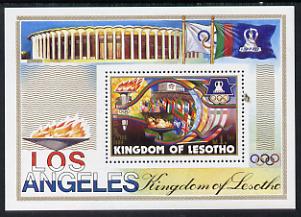 Lesotho 1984 Los Angeles Olympic Games m/sheet unmounted mint SG MS 595, stamps on sport, stamps on olympics