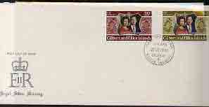 Gilbert & Ellice Islands 1972 Royal Silver Wedding set of 2 on cover with first day cancel, stamps on royalty, stamps on silver wedding
