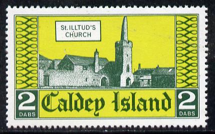 Caldey Island 1976 St Illtud's Church 2 dabs value unmounted mint*, stamps on churches