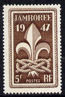 France 1947 Boy Scout Jamboree unmounted mint, SG 1017*, stamps on scouts, stamps on knots