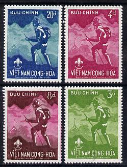 Vietnam - South 1959 International Scout Jamboree set of 4 unmounted mint, SG S99-102, stamps on scouts    