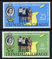 Trinidad & Tobago 1961 Second Caribbean Scout Jamboree set of 2, SG 298-99 unmounted mint*, stamps on scouts