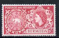 Bermuda 1953-62 Hog Coin 5s from def set unmounted mint, SG 148, stamps on coins, stamps on swine, stamps on pigs