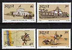 South West Africa 1988 Centenary of Postal Service set of 4 unmounted mint, SG 495-98, stamps on postal
