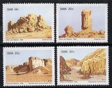 South West Africa 1986 Rock Formations set of 4 unmounted mint, SG 459-62, stamps on minerals, stamps on geology