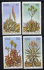 South West Africa 1981 Aloes set of 4 unmounted mint, SG 377-80, stamps on flowers, stamps on cacti