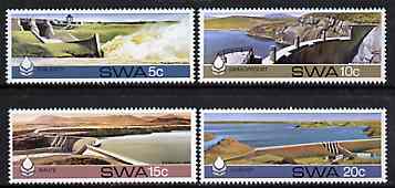 South West Africa 1980 Water Conservation Dams set of 4 unmounted mint, SG 369-72, stamps on irrigation, stamps on dams, stamps on civil engineering
