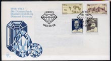South West Africa 1983 Diamond Discovery set of 4 on unaddressed illustrated cover with special first day cancel, stamps on minerals