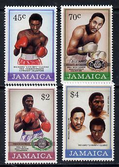 Jamaica 1986 Boxing set of 4 unmounted mint, SG 658-61, stamps on boxing, stamps on sport